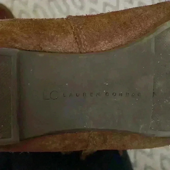 Lc Lauren Conrad Suede Leather Brown Moccasin Fringe Boots Women's Size 7 - Picture 7 of 8